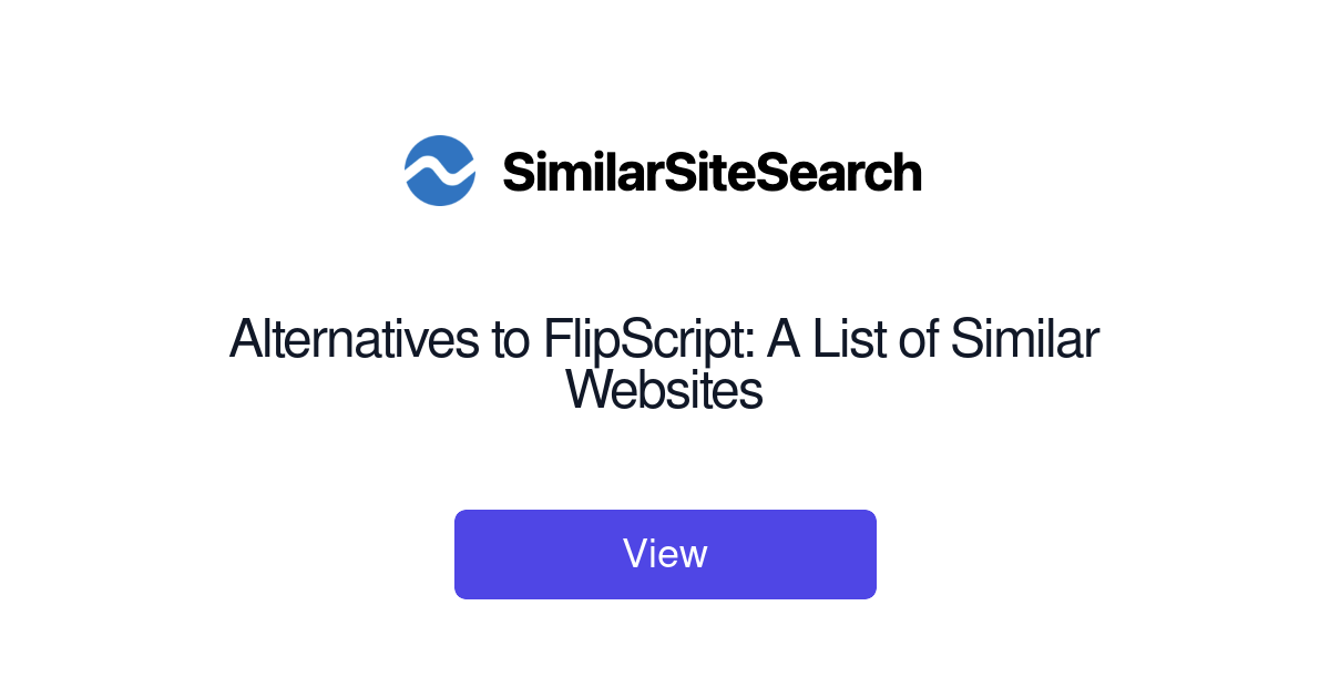 Alternatives to FlipScript: A List of Similar Websites - SimilarSiteSearch