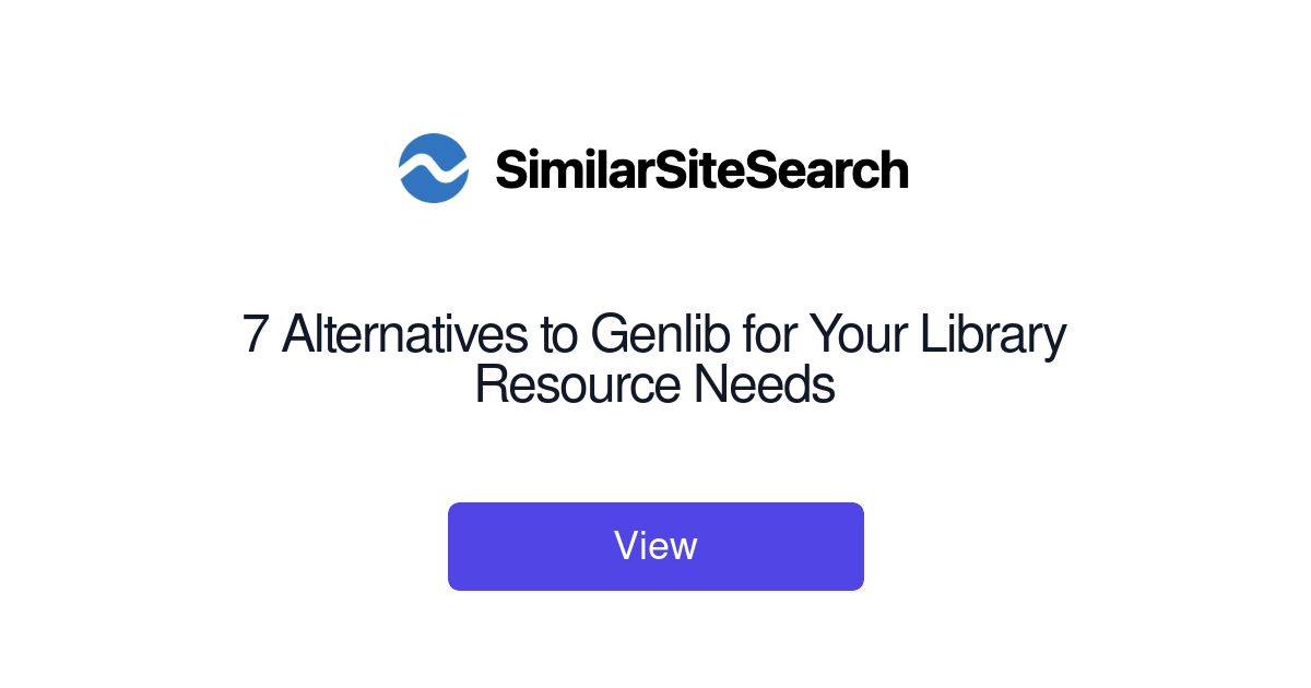 Genlib 7 Alternatives to Genlib for Your Library Resource Needs ...
