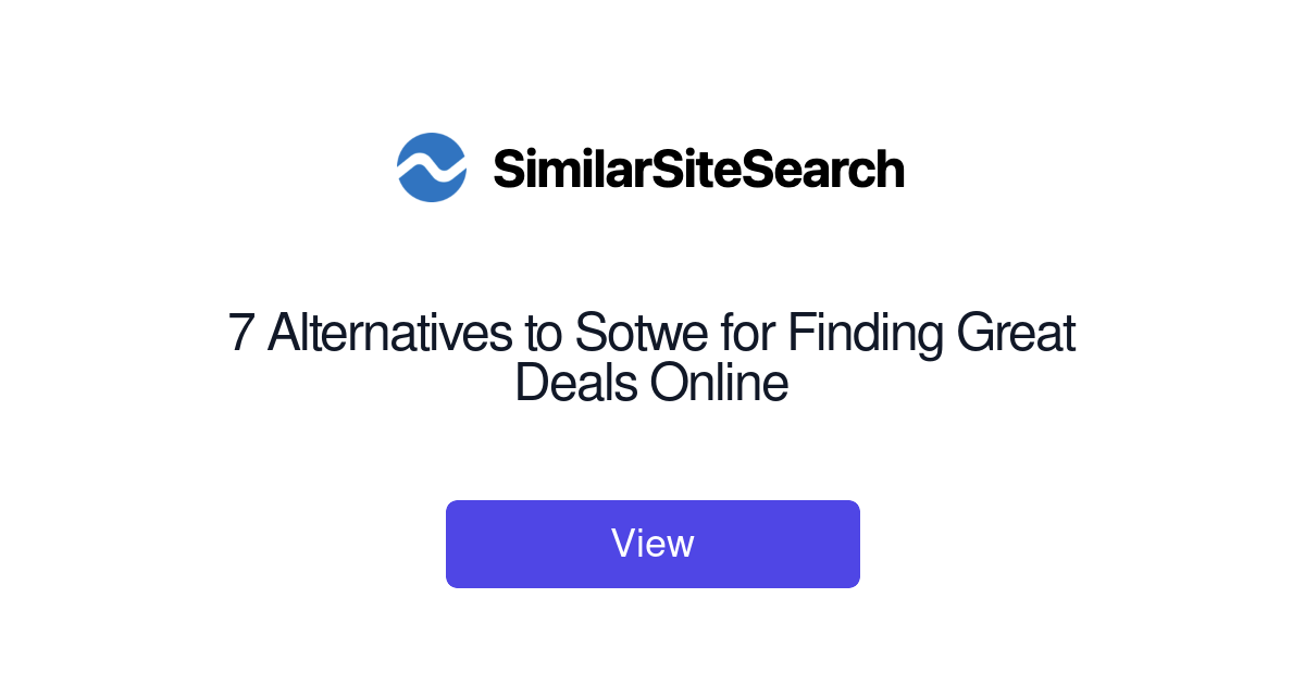 7 Alternatives to Sotwe for Finding Great Deals Online SimilarSiteSearch