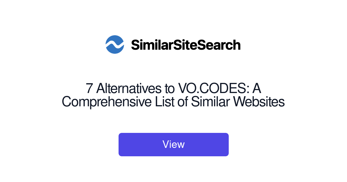 7 Alternatives to VO.CODES: A Comprehensive List of Similar Websi ...
